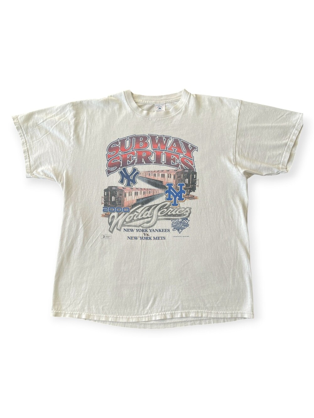 VTG 2000 Subway Series World Series Yankees Mets T Shirt XL Logo Athletic